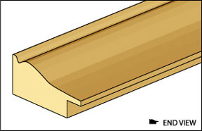 NORTHEASTERN SCALE LUMBER - 1 Inch Scale Dollhouse Miniature - (basswood) Pfb-6 Picture Frame (NE909)